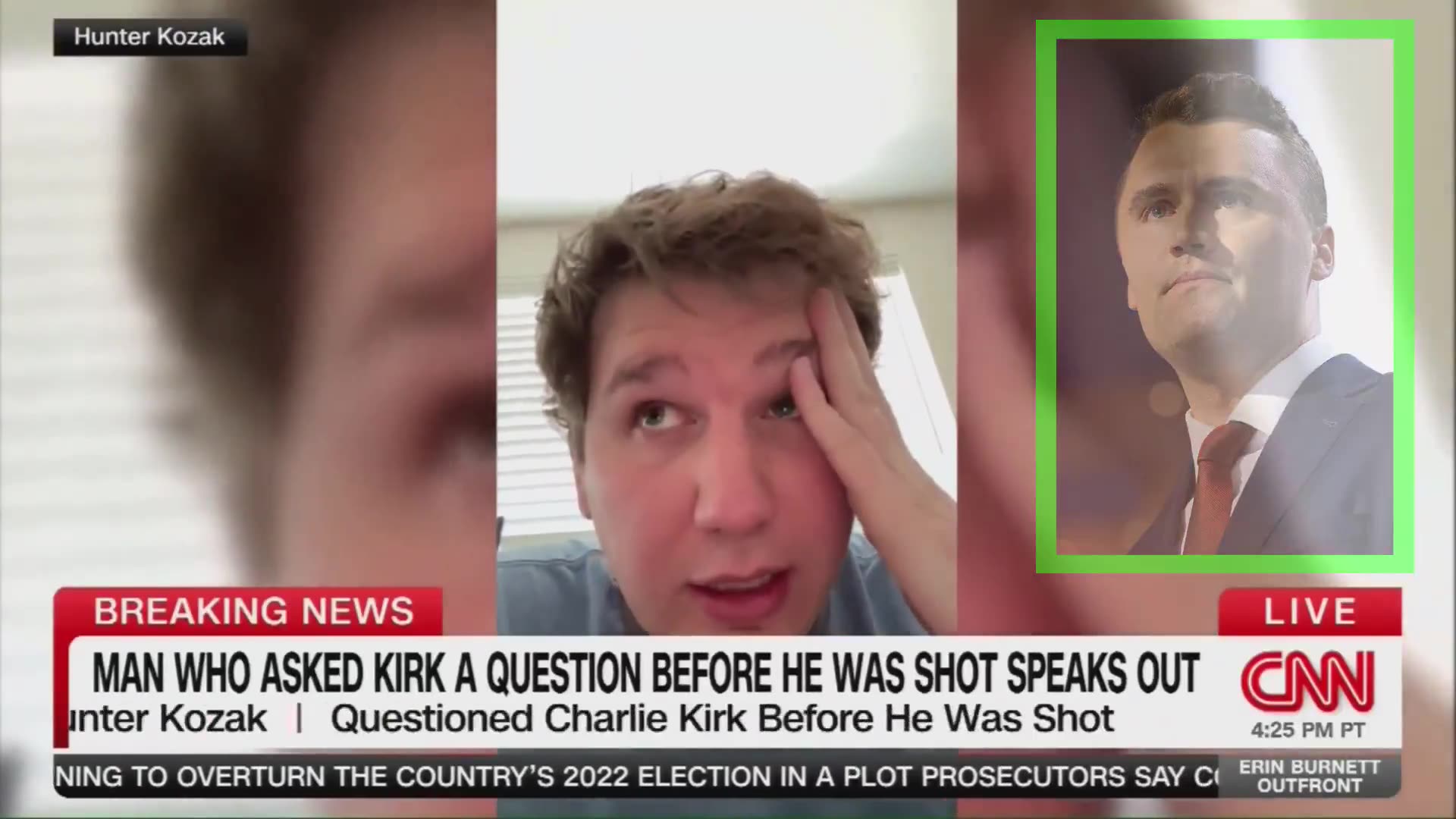 Man who asked Charlie Kirk question about trans mass shooters before he was shot speaks out: