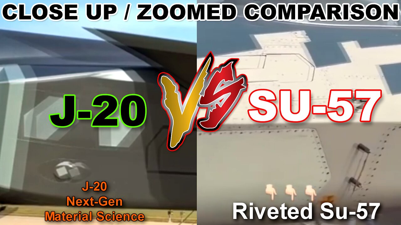 Close Up Comparison: Chinas J-20 vs Russias Su-57