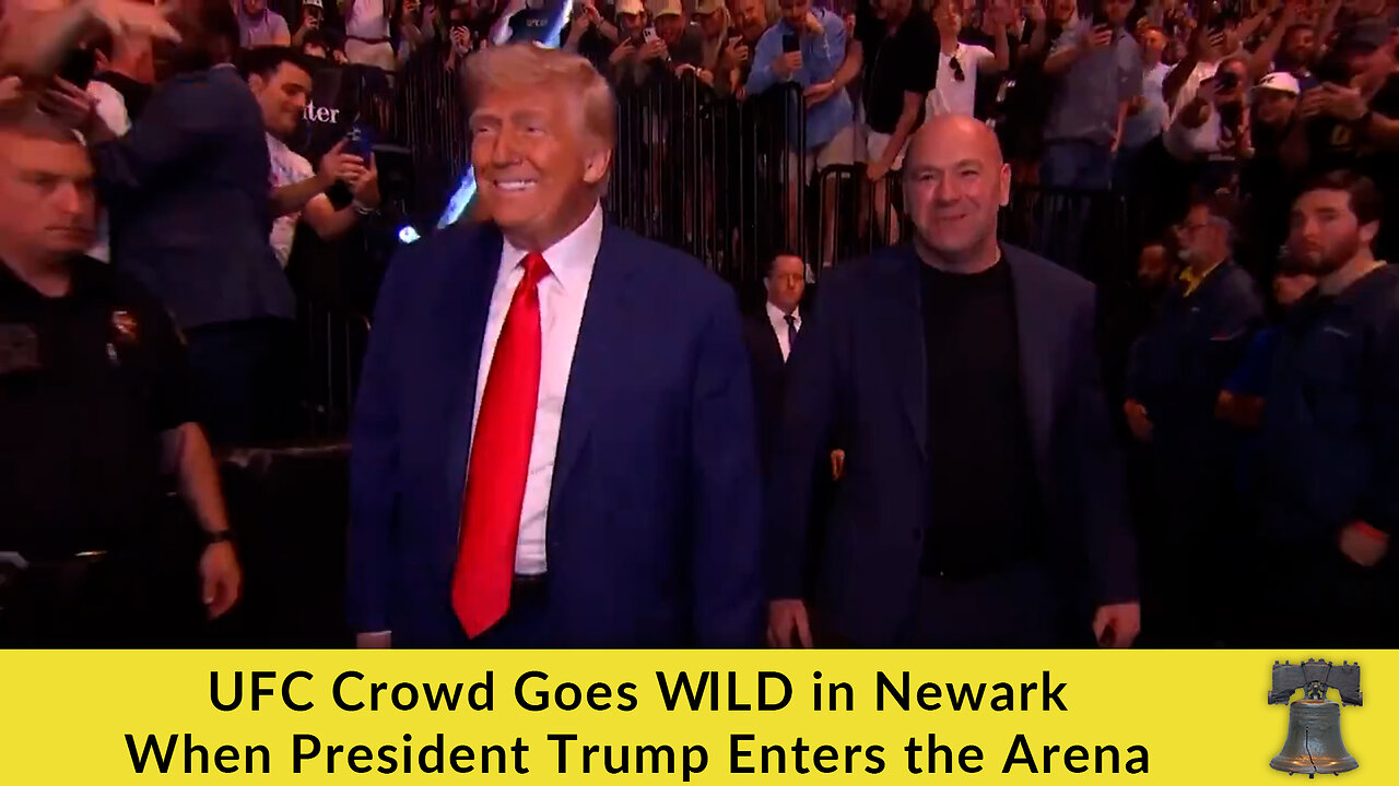 UFC Crowd Goes WILD in Newark When President Trump Enters the Arena