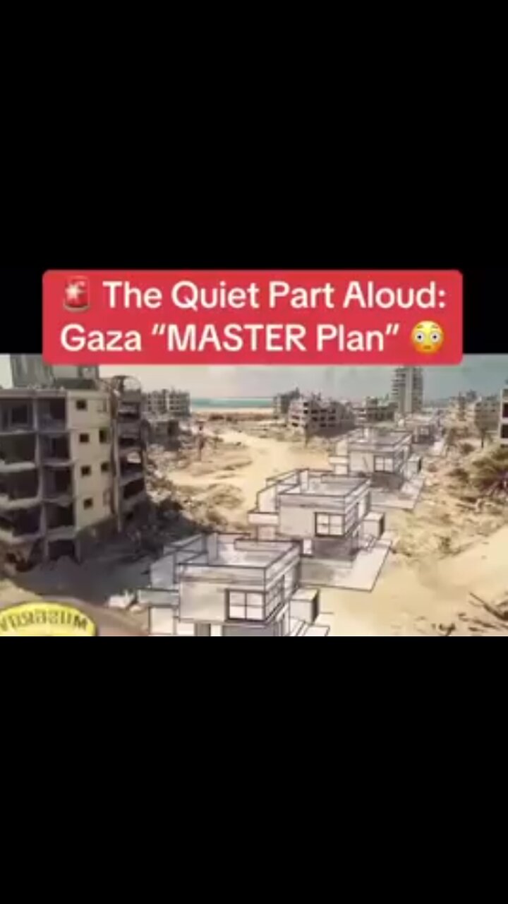 JARED KUSHNERS GAZA MASTER PLAN CREATED PRIOR TO OCT. 7TH. HOW CONVENIENT!