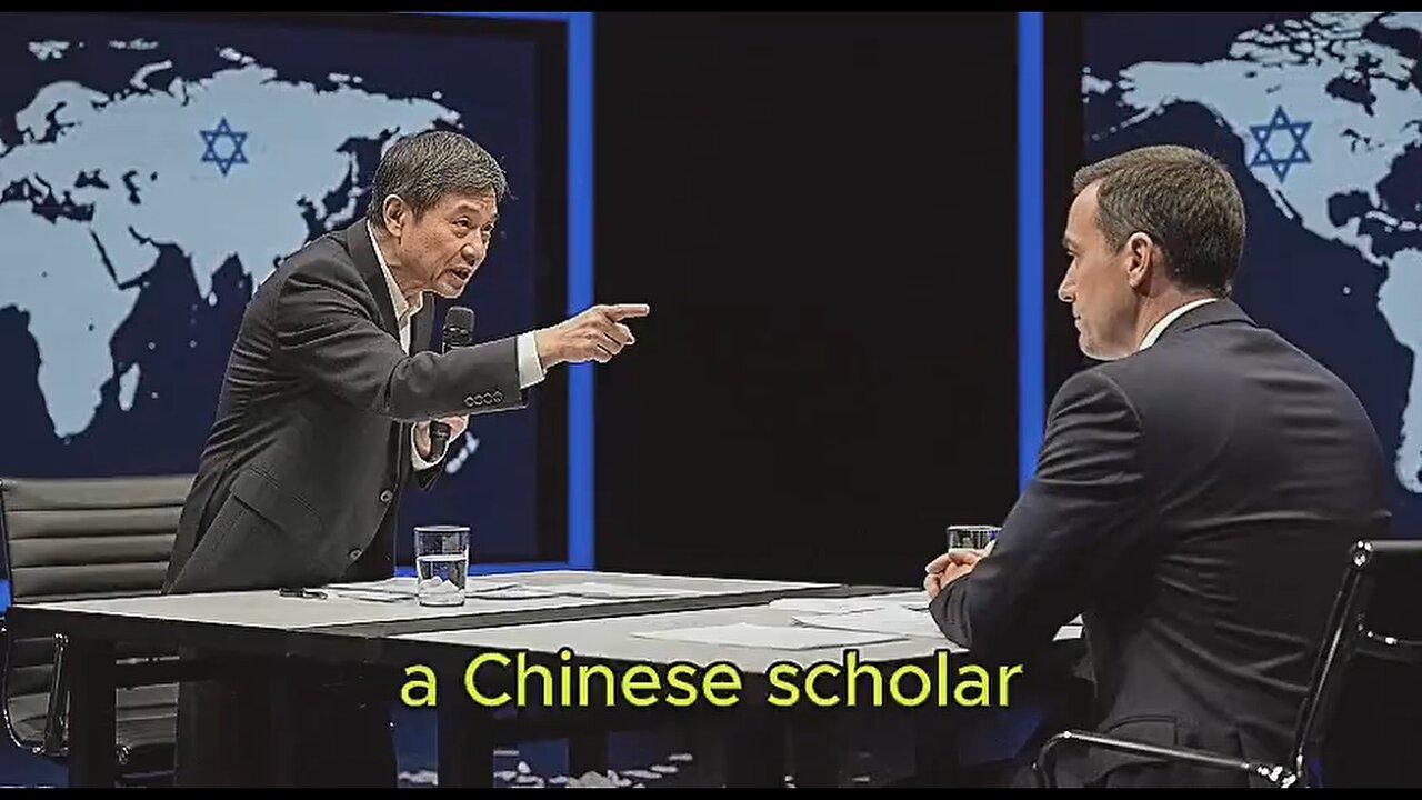 Chinese scholar forcefully confront Israeli military attachΓ©