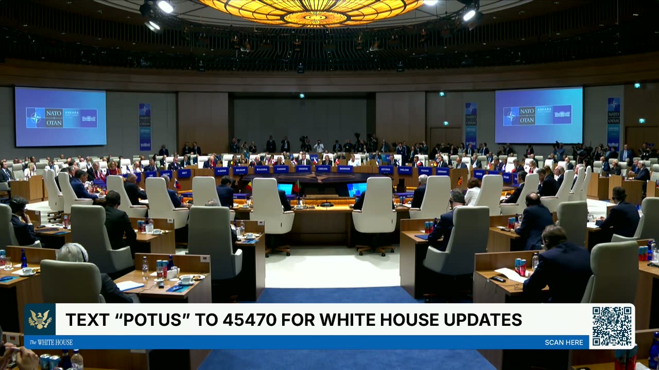 President Trump Participates in a NATO Leaders Working Session