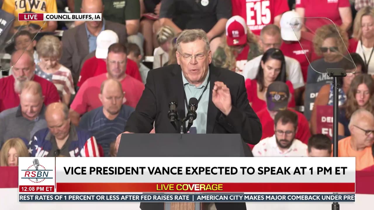 Jim Lahn Leads Opening Prayer at VP Vance's Iowa Rally - 09/18/26 thumbnail