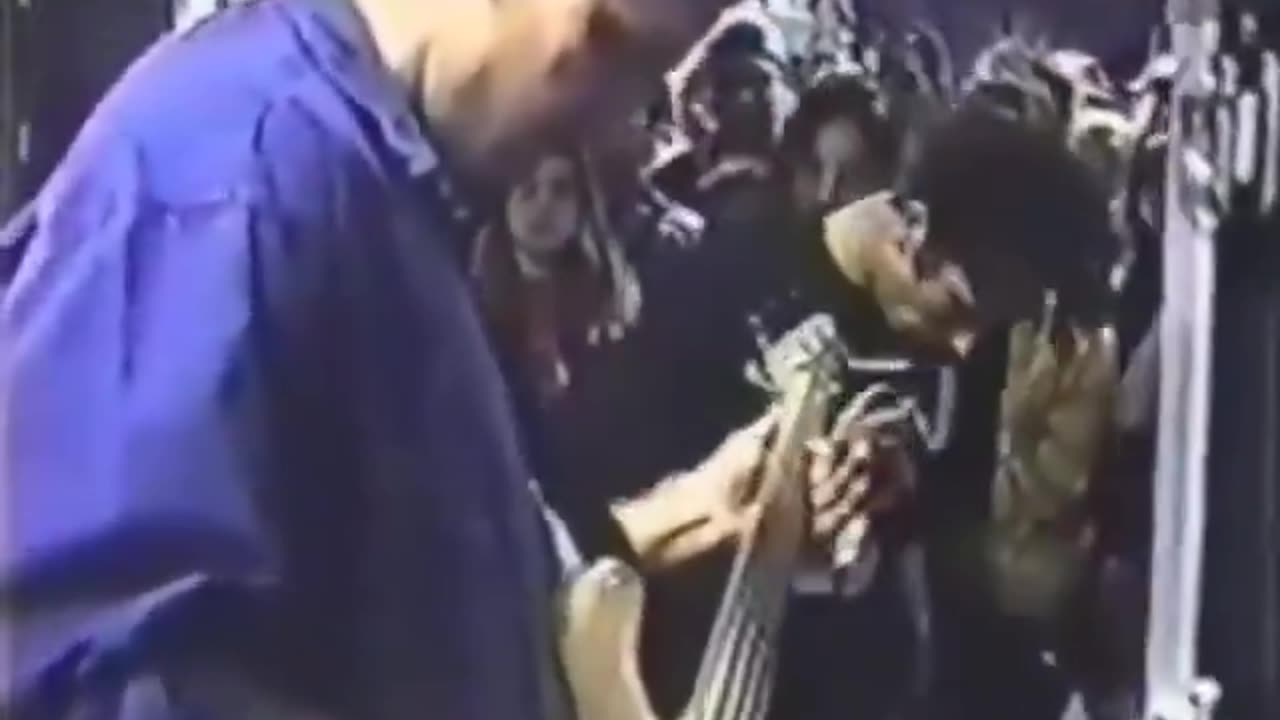 Rage Against The Machine plays at Zeds record store in Long Beach in March 1992