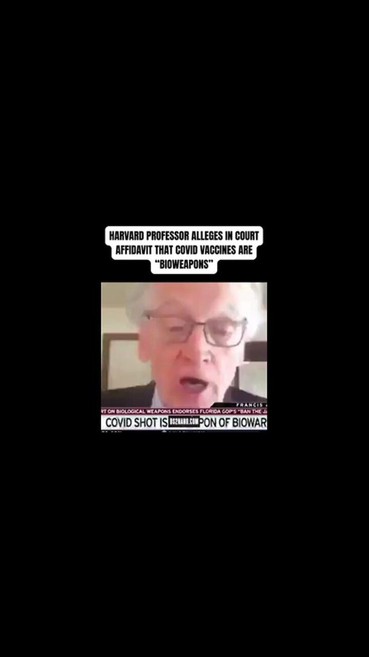 HARVARD PROFESSOR ALLEGES IN COURT AFFIDAVIT ā THAT COVID VACCINES ARE BIOWEAPONS