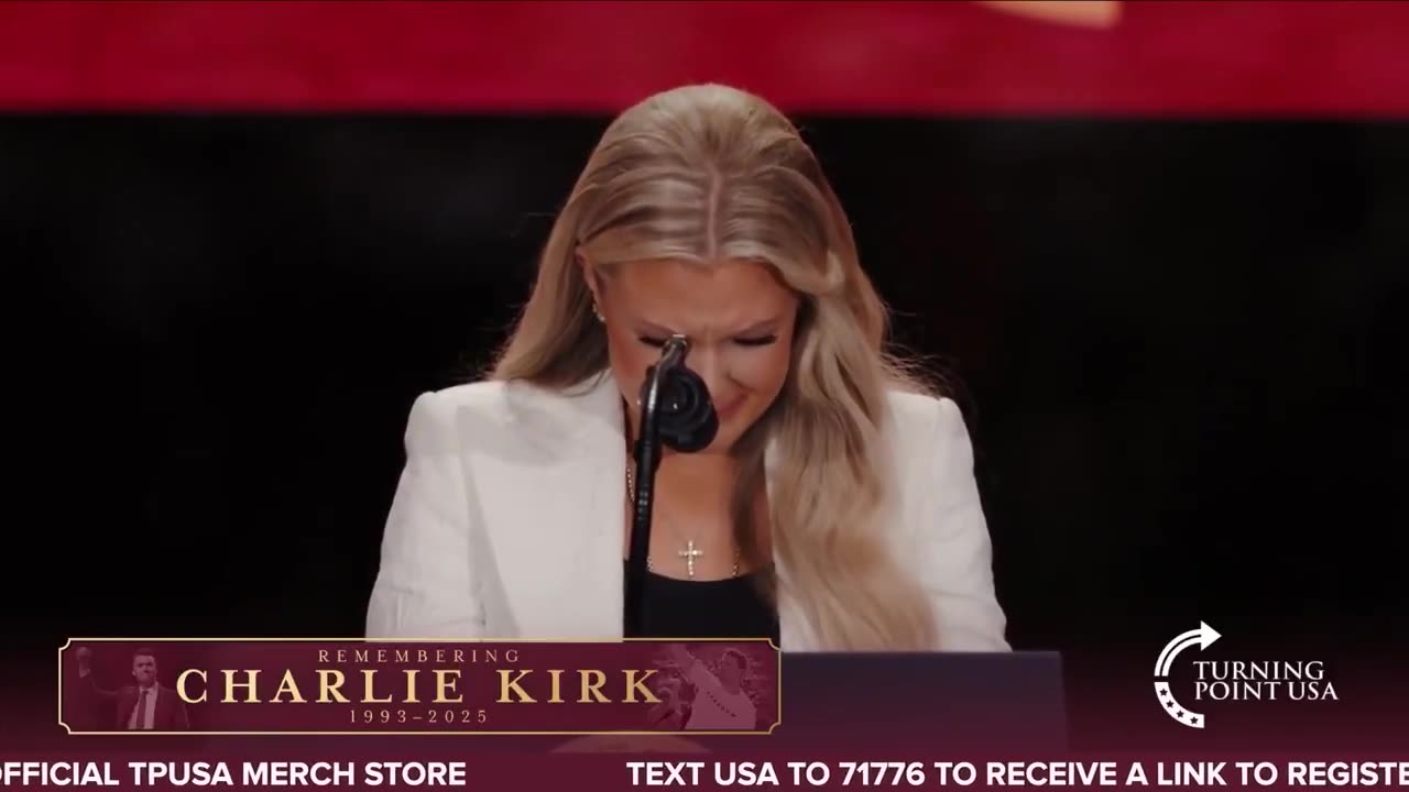 Erika Kirk Receives Standing Ovation After Forgiving Her Husbands Killer