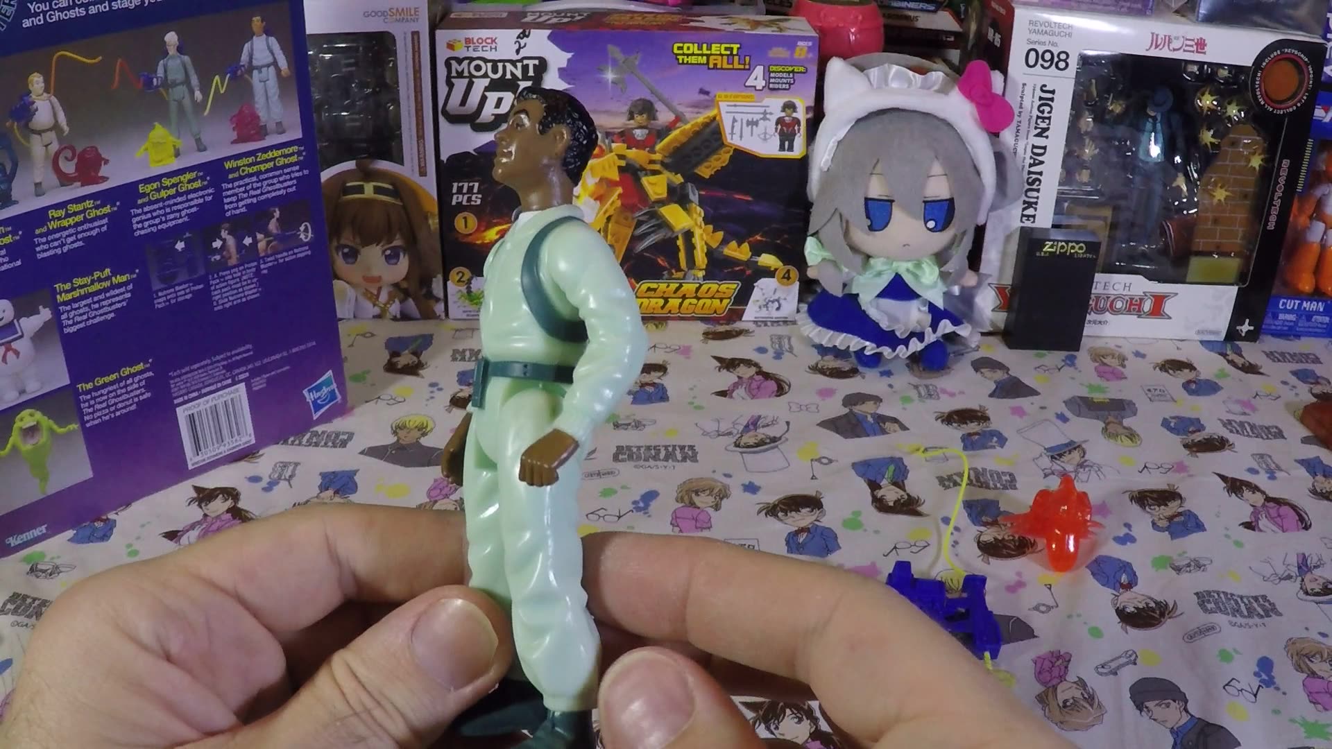 The Real Ghostbusters Winston Zeddemore and Chomper Ghost figures