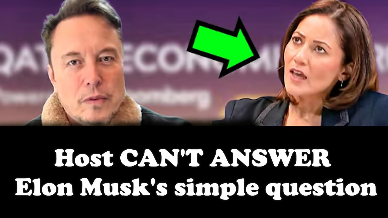 Dishonest WOKE host CANT ANSWER Elon Musks simple question....SHE WASNT READY