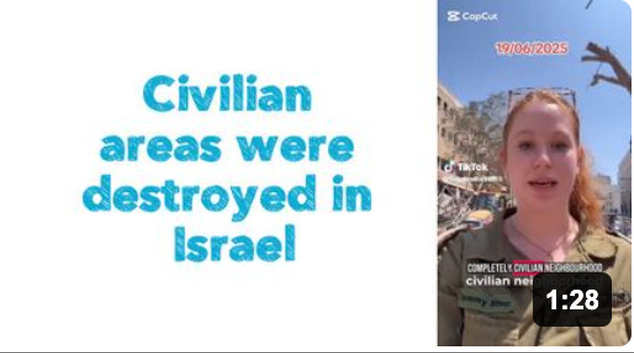 Civilian areas were destroyed in Israel