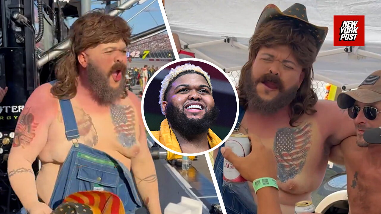 Comedian Druski goes viral with controversial white-face at NASCAR event