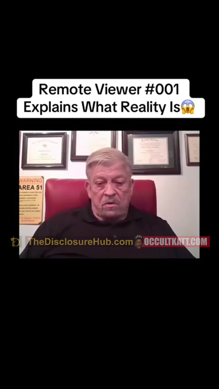 Remote viewer explains reality in the same way a lot of us have come to view reality