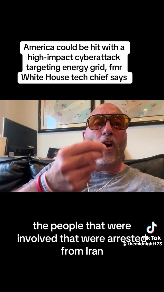 ⛔️BREAKING ⛔️ America could be hit with a high-impact cyberattack targeting energy grid fmr White House tech chief says