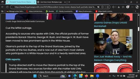 Did Trump Move Obama Portrait Out of Tourists View?