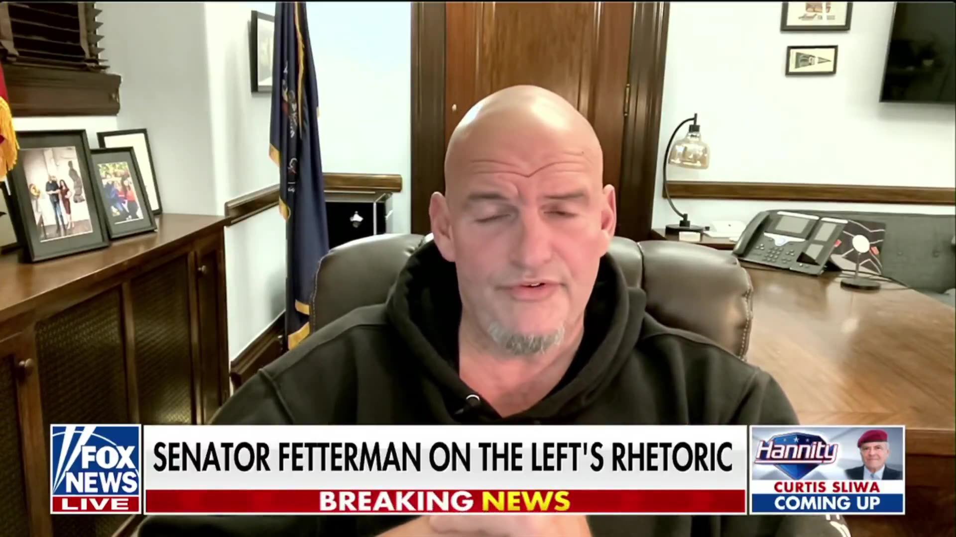 Fetterman (D-PA) says as soon as Kamala Harris called President Trump a fascist