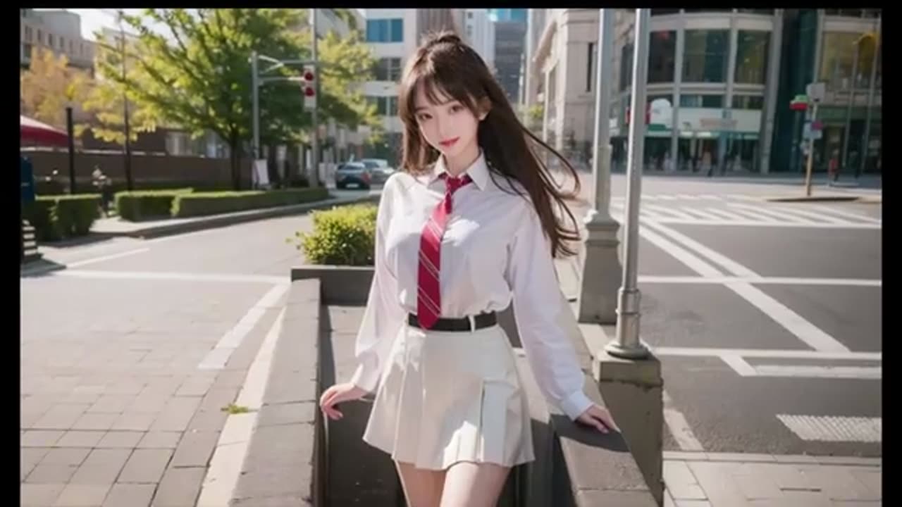 [4K AI girl]Student Clothing#학생복#学生服#lookbook#ai#girl