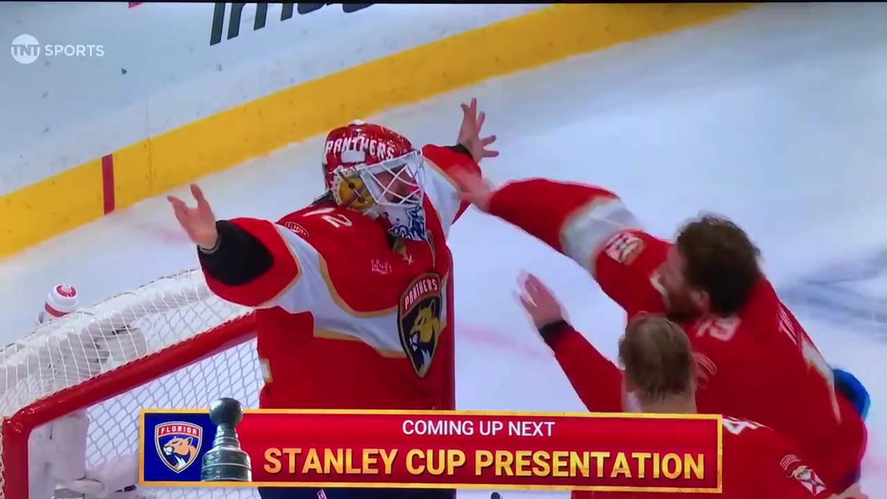 Panthers end of gm #6 + traditional handshake line.