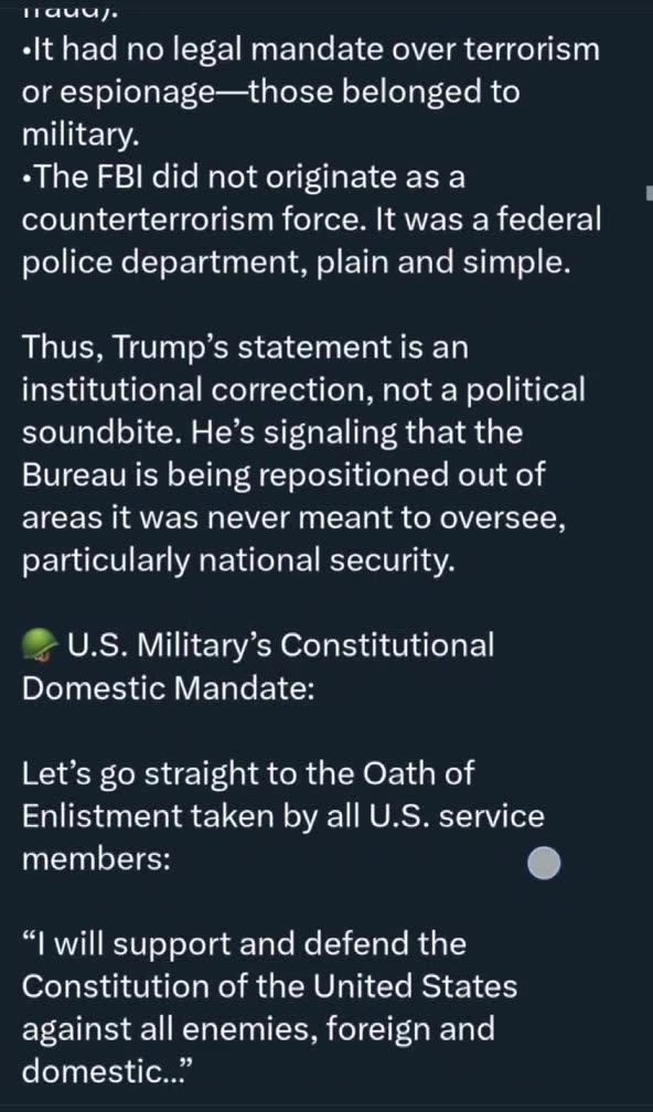 INTEL DROP-The Real Meaning Behind Trumps Back to the Basics Statement on the FBI