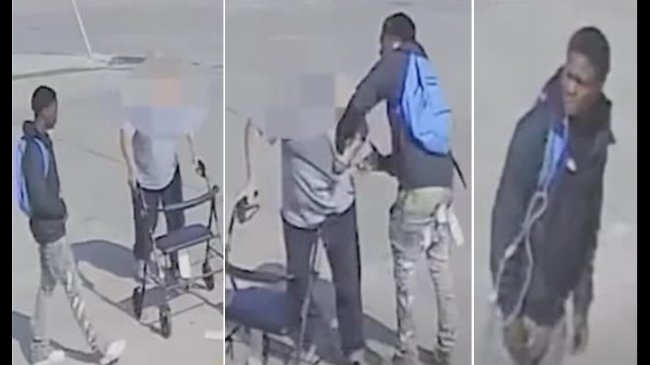 Black Man Strong Arm Robs Elderly Using Walker Like Its An Ordinary Daily Activity - Crime