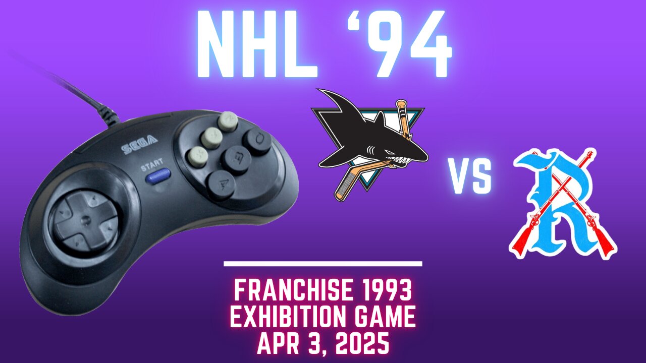 NHL 94 Franchise League (1993) - Sharks at Rifles (Genesis) - Exhibition (7th game)