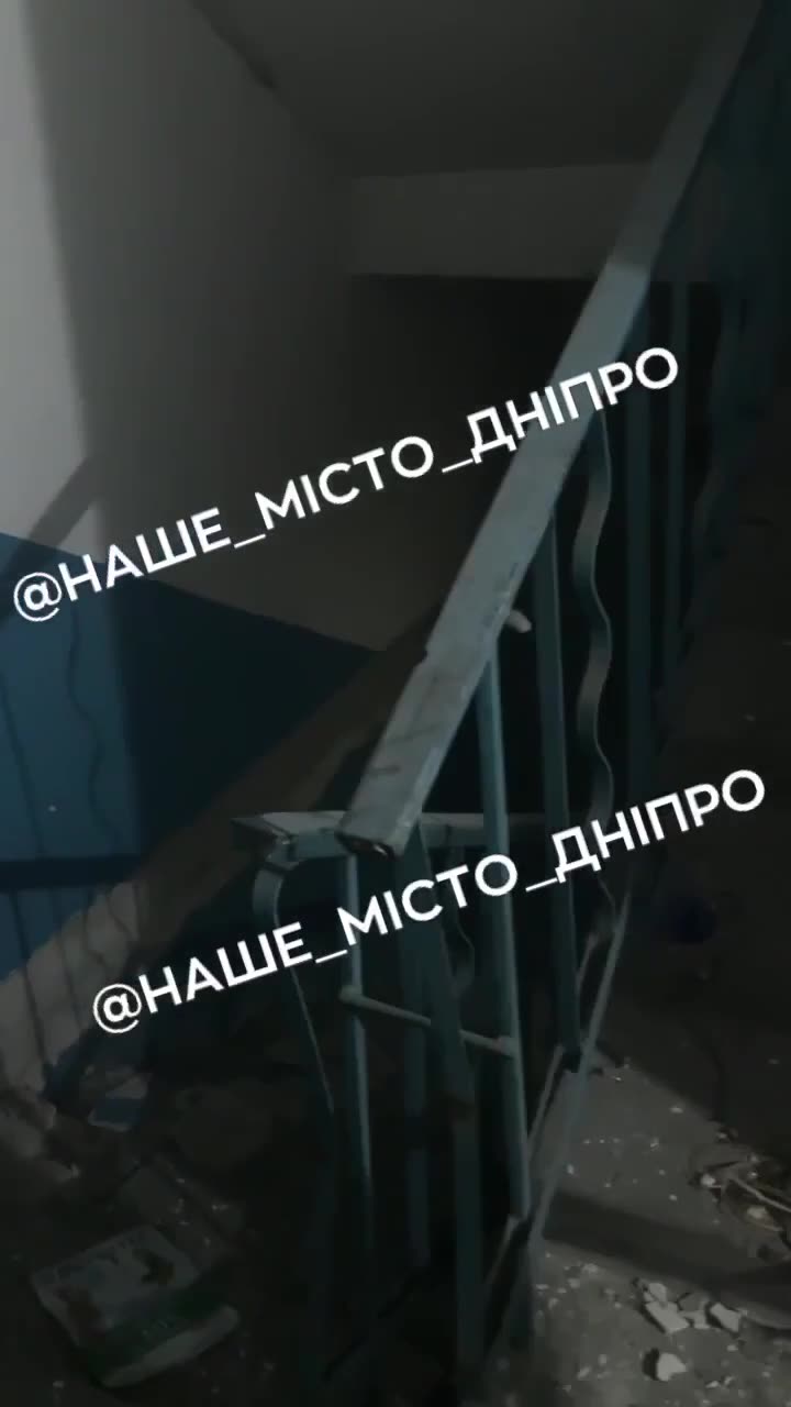 π Shocking footage from a destroyed high-rise building in Dnipro
