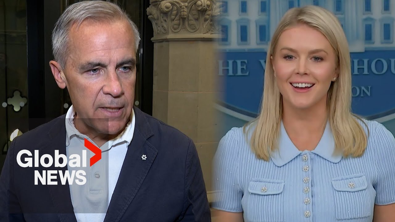 Carney caved in to Trump, says White House, good conversation, says PM