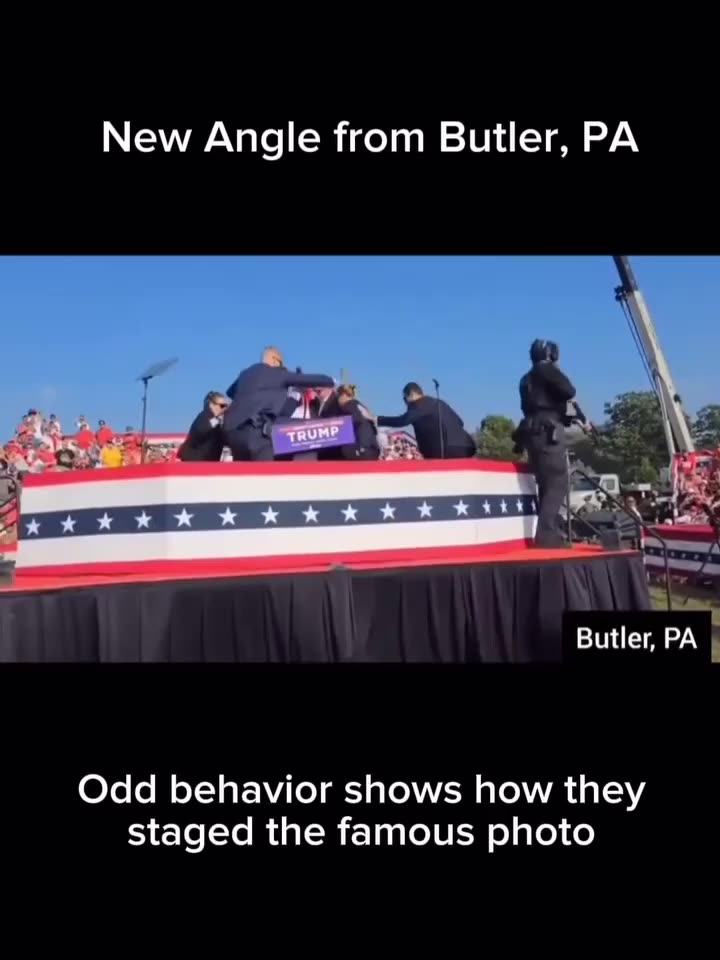 🎥🔺🇺🇸 PROOF: STAGED TRUMP ASSASSINATION FROM BUTLER, PA