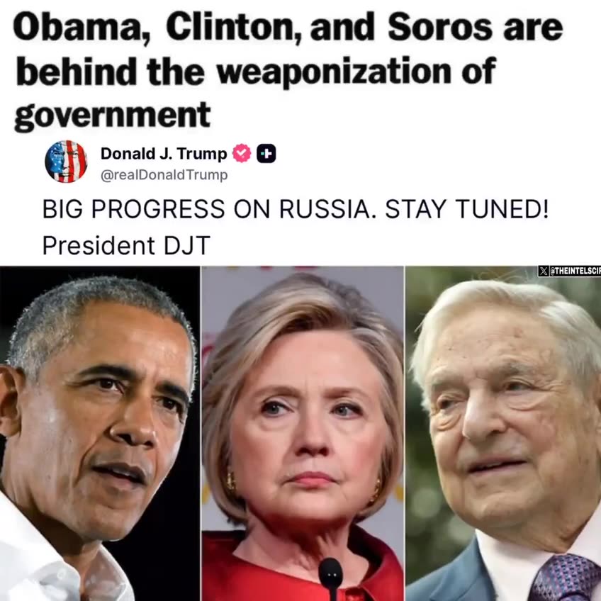 Obama, Clinton, and Soros are behind the weaponization of government