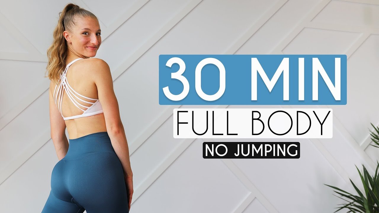 π₯ 30 MIN FULL BODY HIIT - No Jumping, No Equipment | Low Impact Fat Burn πͺπ½
