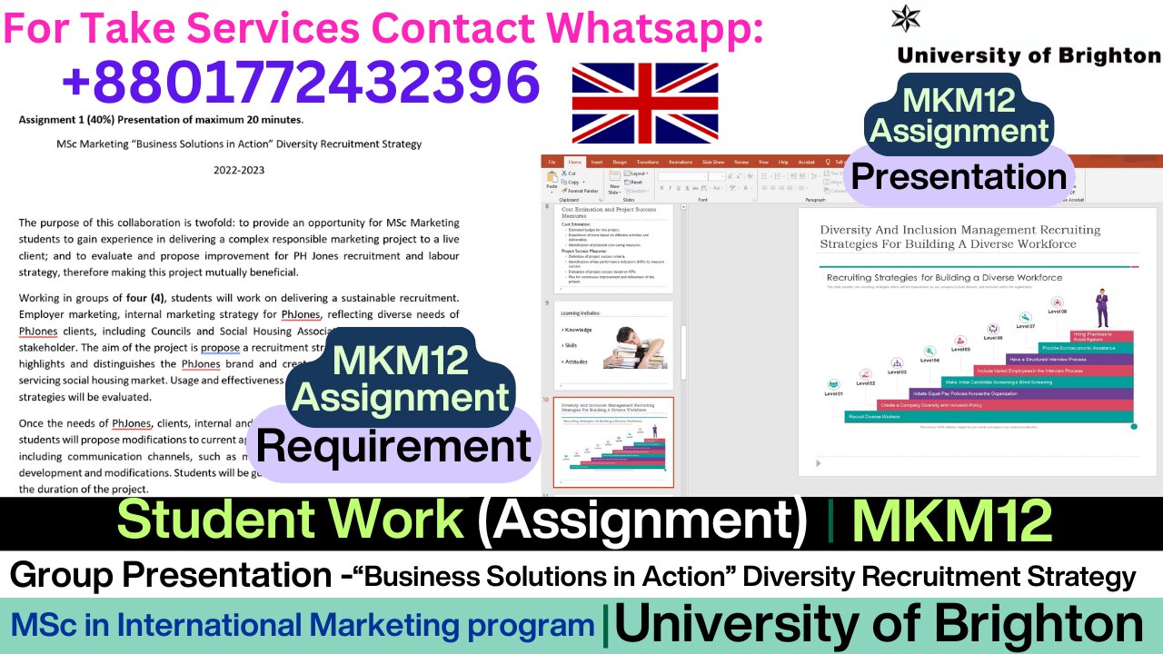 Client Work (Group Presentation)| MKM12 Diversity Recruitment Strategy |University of Brighton