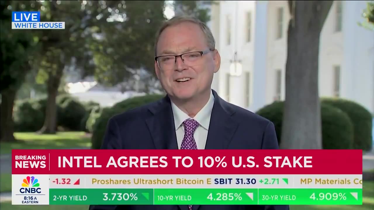 NEC Dir. Kevin Hassett explains the US Govts equity in INTEL Corp.