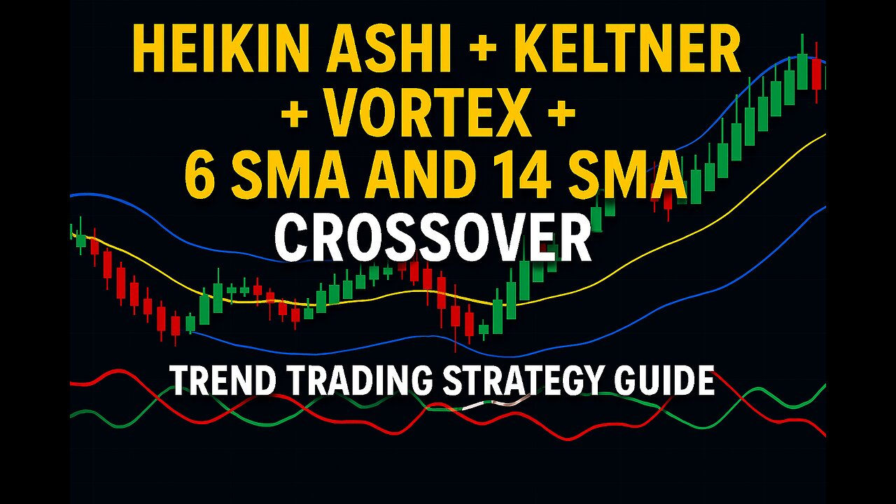 Heikin Ashi + Keltner Channels + Vortex Indicator | 6 SMA & 14 SMA Crossover Trend Trading Strategy