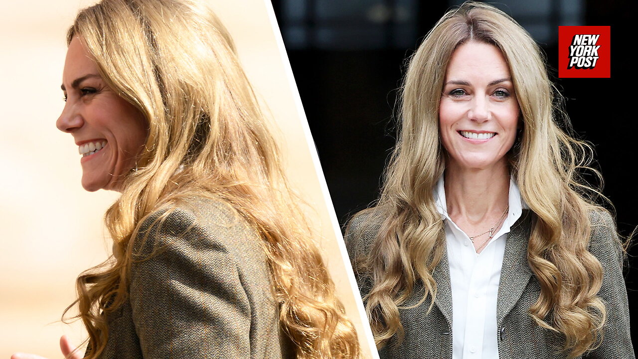Princess Kate steps out with new blonde hairdo during visit to the Natural History Museums gardens