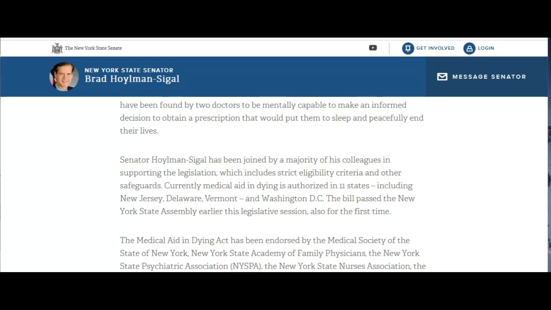 NY set to pass Medical Aid in dying act
