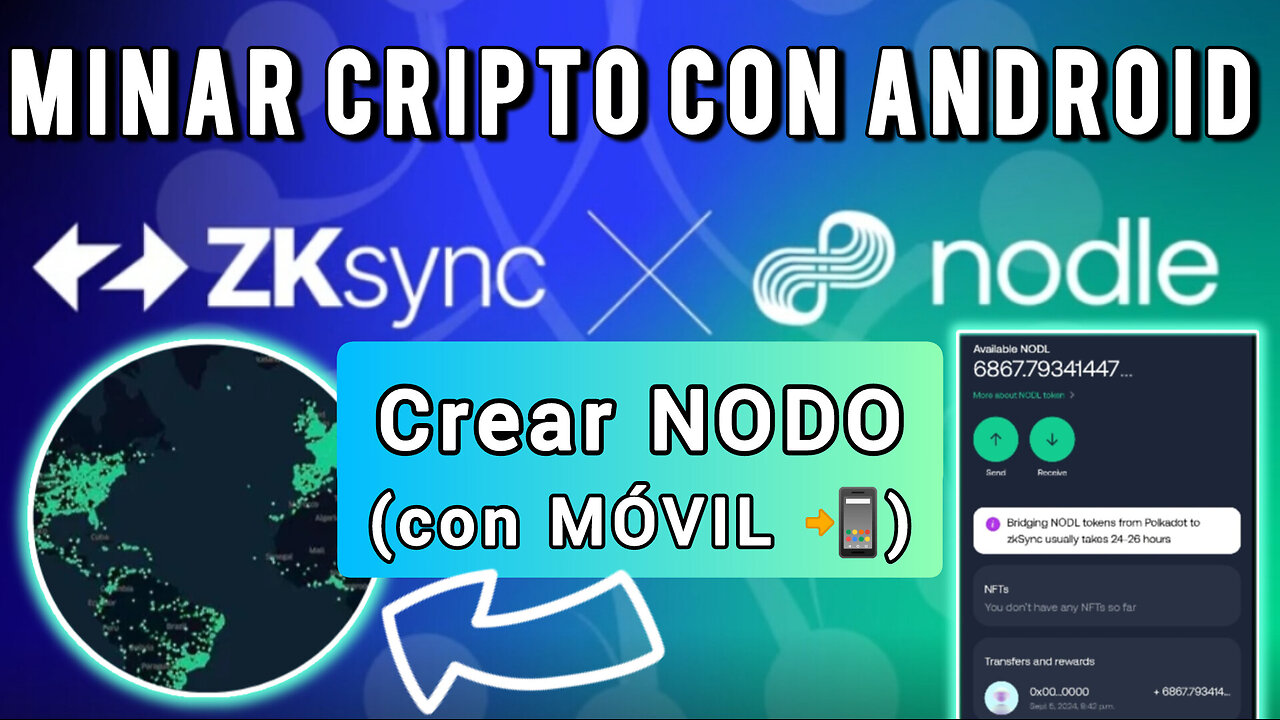 NODLE Cash App - ¿COMO RETIRAR? - Paso a paso - AÑOS minando criptos con ANDROID 📲