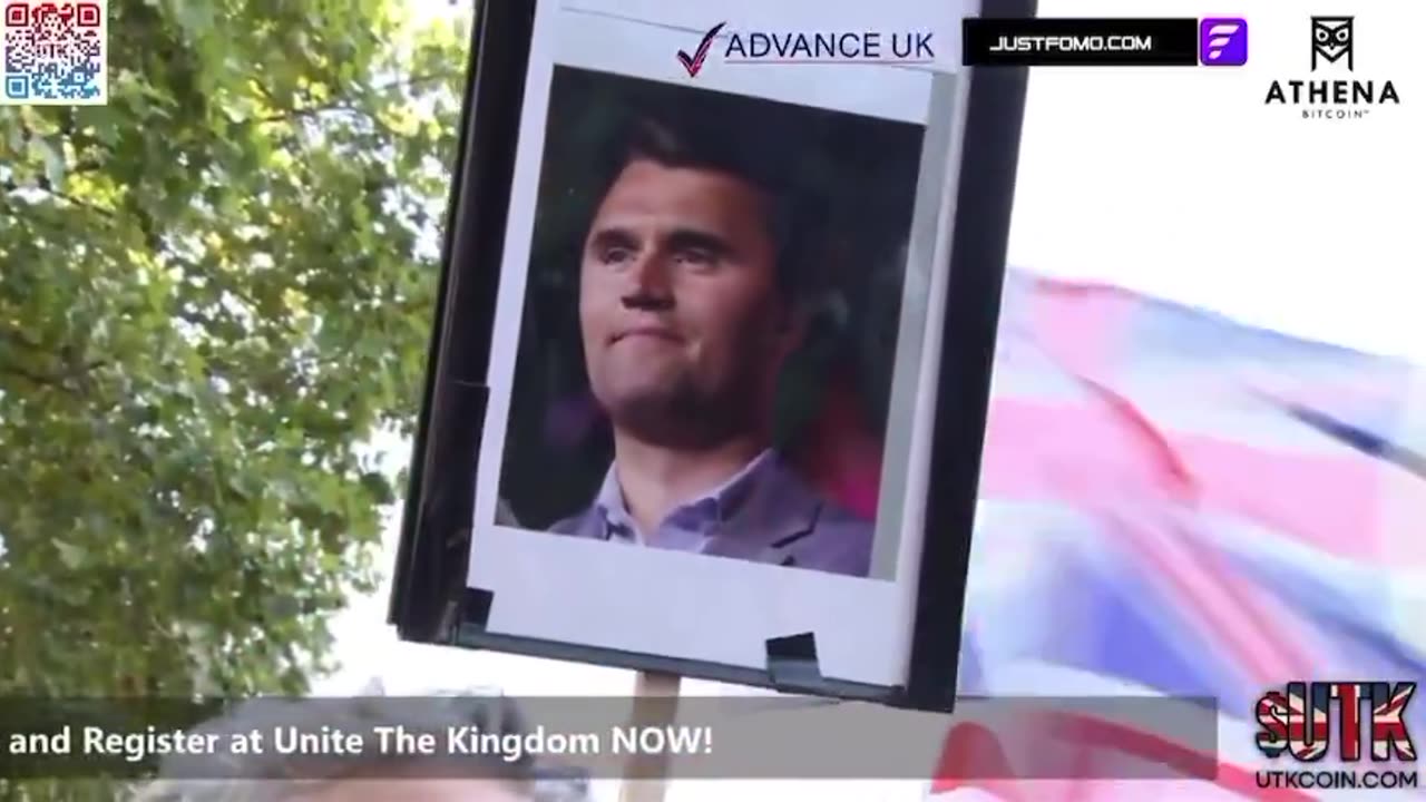 Tommy Robinson and British Patriots Honor Charlie Kirk, Bagpipes and All