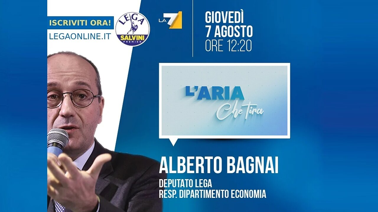 🔴 Interventi dellOn. Alberto Bagnai ospite a Laria che tira del 07.08.2025