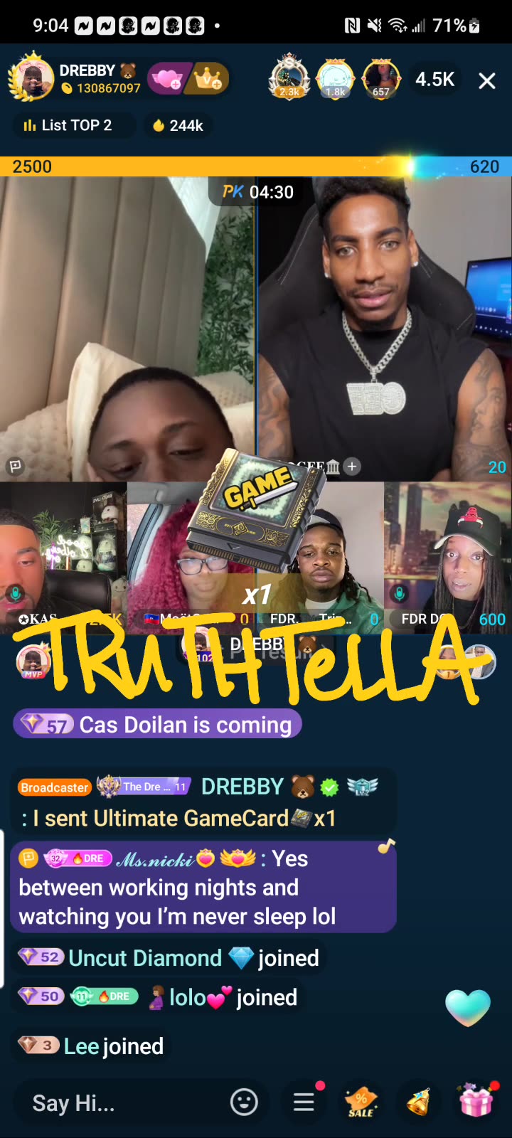 DREBABY SUNDAY MORNING TEAM PK MOETGODDESS VS. TASTYMOCHA & MORE