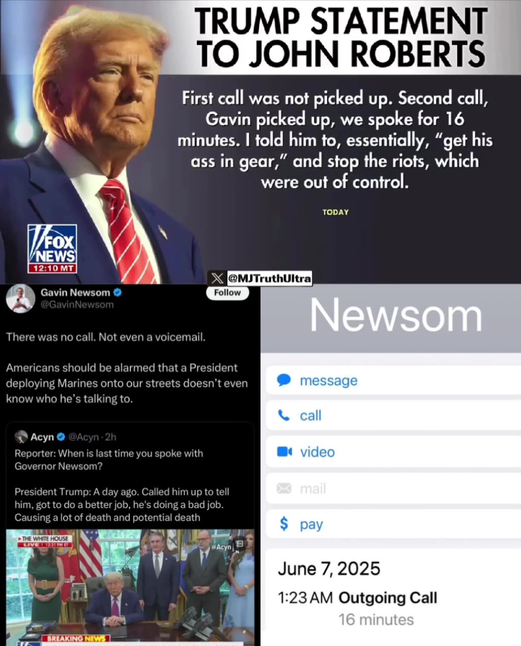 LA Riots - Gavin Newsom BUSTED in lie Trump never Called him