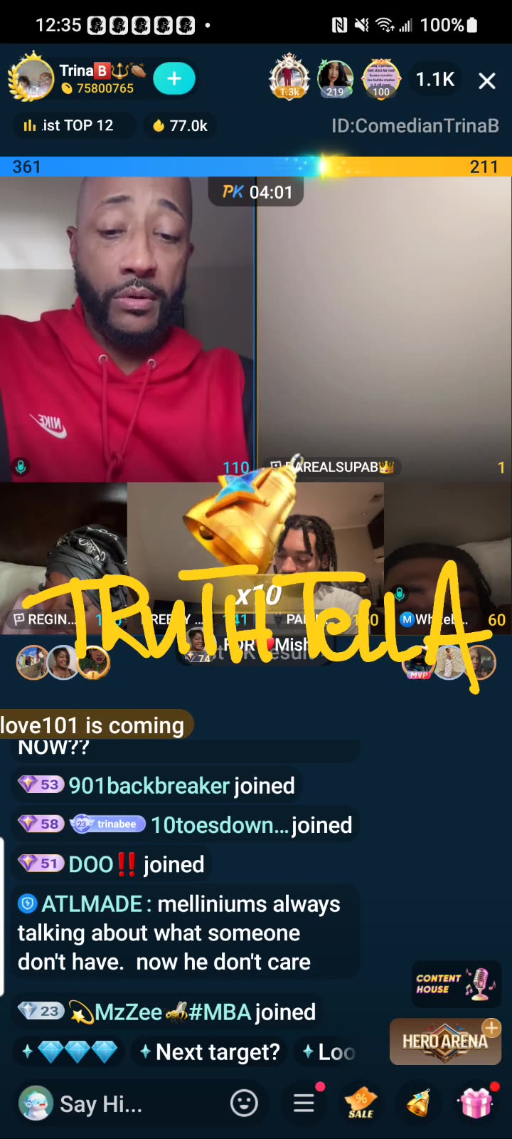 TRINA B EXPOSED AS A HATING SISSY JEALOUS OF MAJ THEN JOINS TEAM PK WITH MAJ, DREBABY, DAREALSUPABIHH, PABLO & LIYAH THE DOLL
