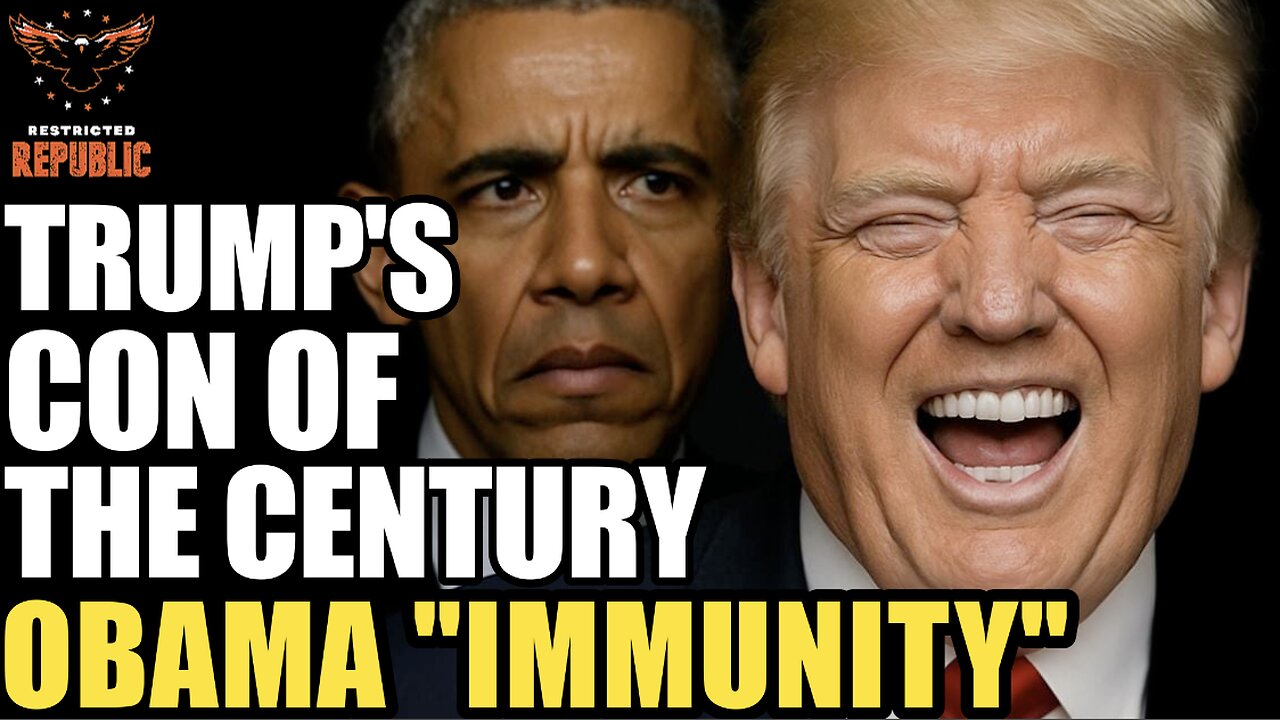 Trumps Con of the Century! Obama “Immunity”...No So Fast!