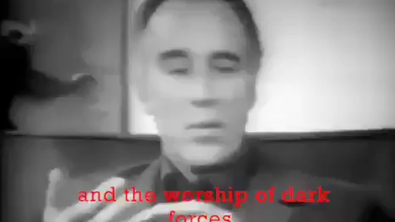 Christopher Lee years ago.... The real war is against Satanists