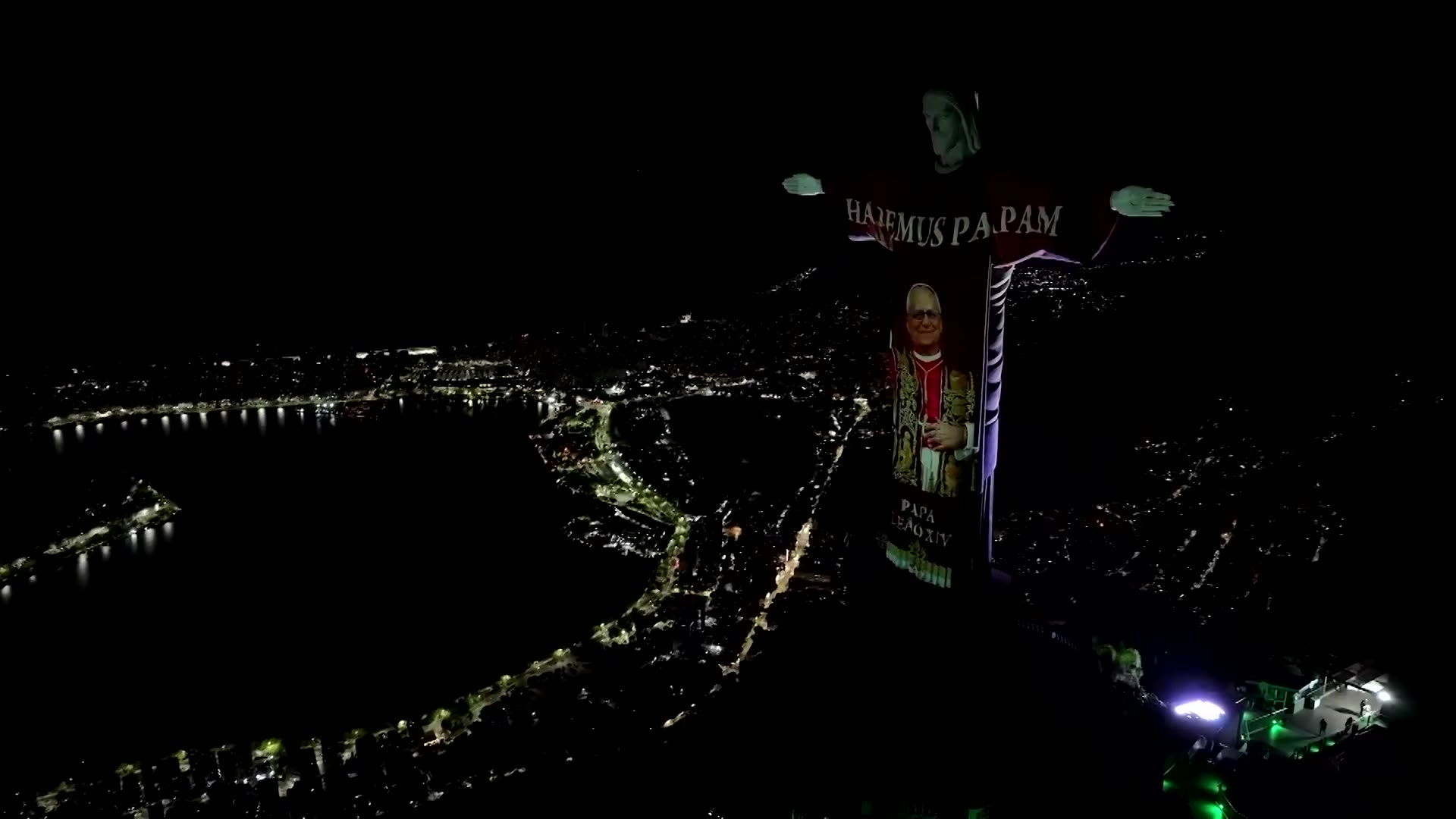 Rios iconic Christ the Redeemer lights up to welcome Pope Leo