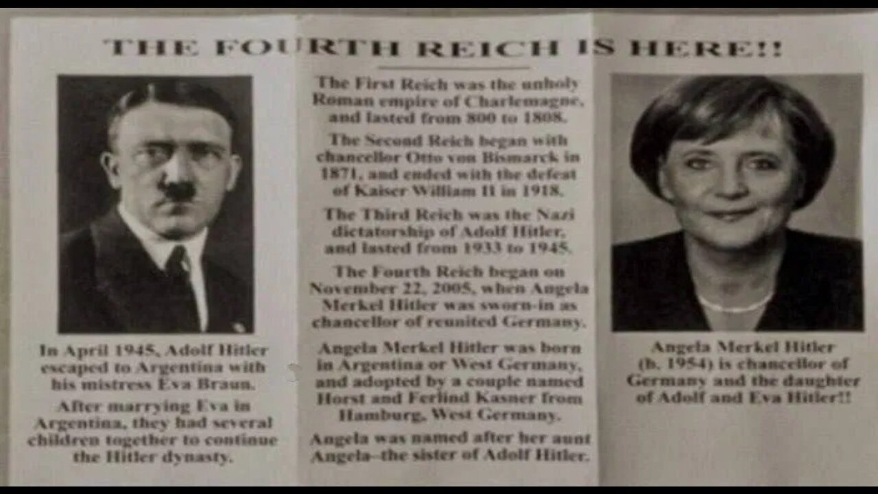 Is Angela Merkel Hitlers Daughter?