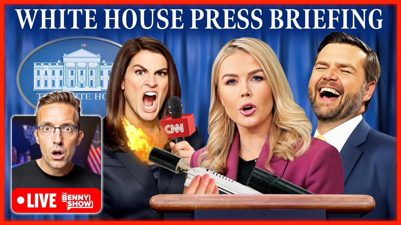 JD Vance LIVE Right Now at White House Briefing With Karoline Leavitt TORCHING Fake News