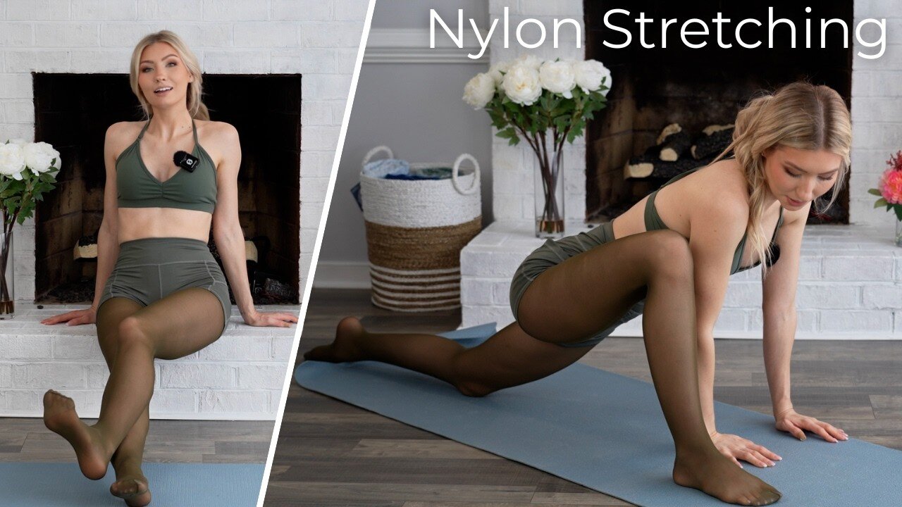 Emma Sirus: Nylon Stretching Guide in Wolford Individual 20 Tights | KYZ HUB