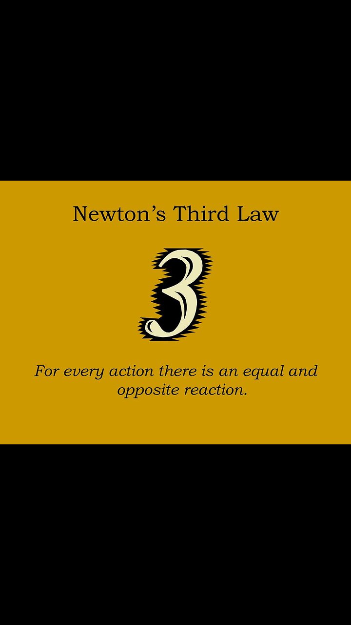 EVERY ACTION HAS AN EQUAL BUT OPPOSITE REACTION