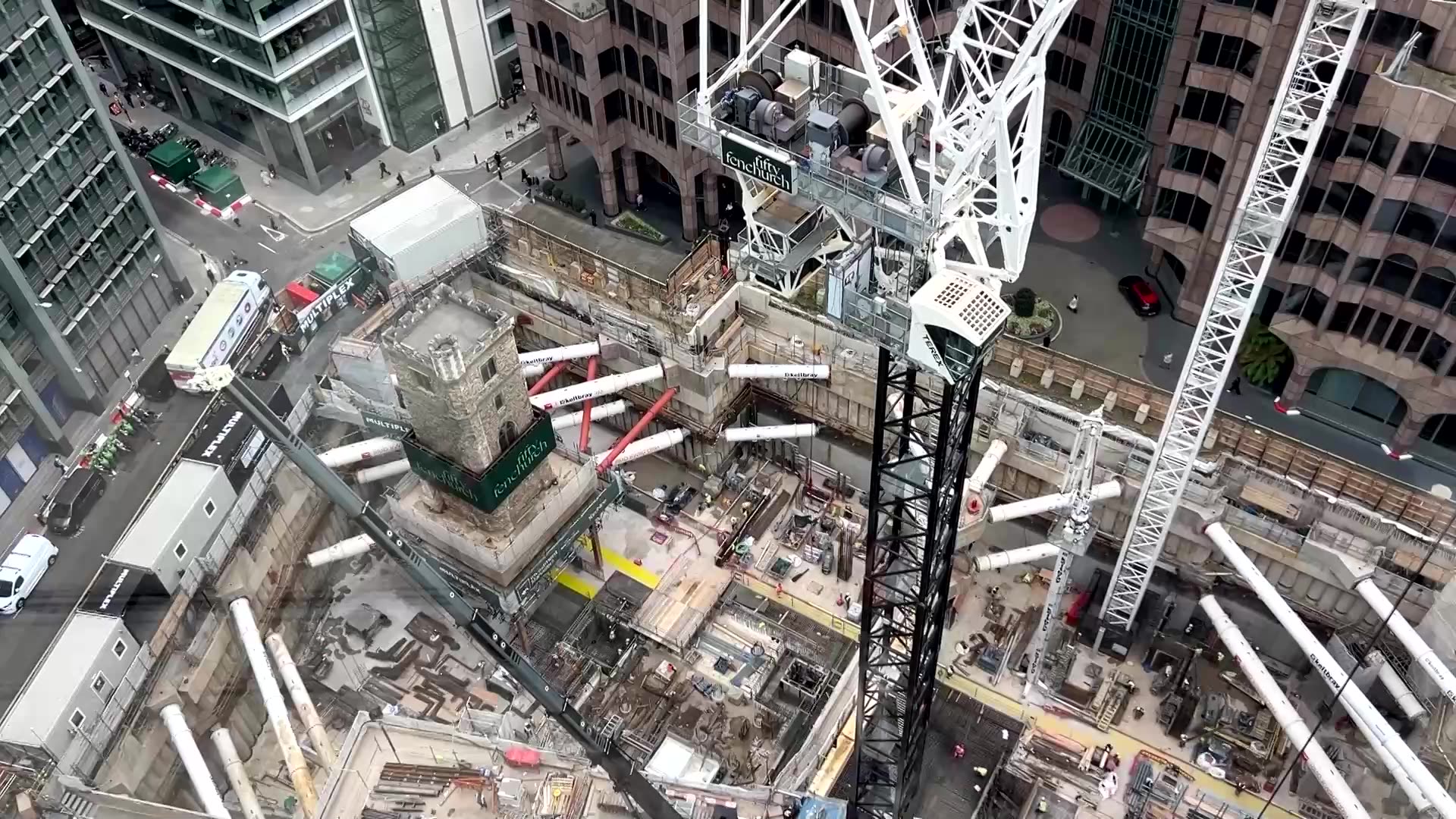 Medieval church lifted 46 feet to make way for London office build