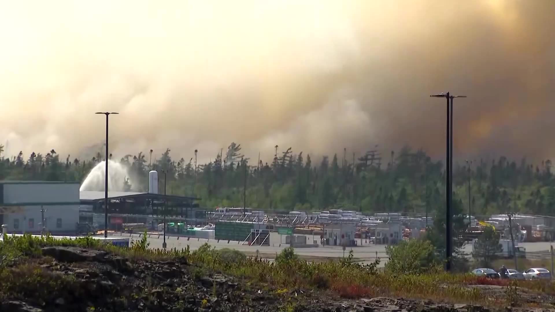 Firefighters battle wildfire near Canadas Halifax