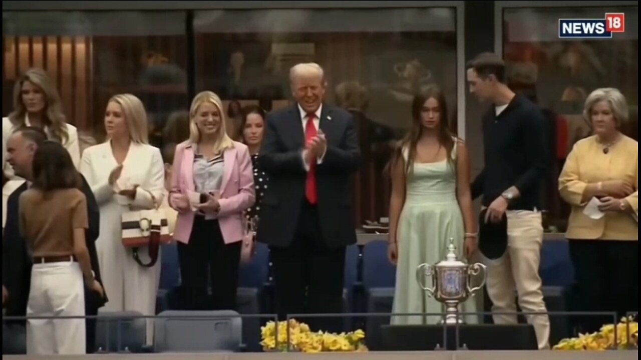Trump Arrives At The US Open To Loud Applause