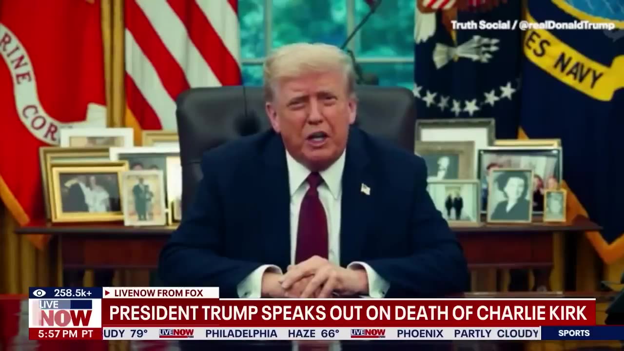 Trump reacts after Charlie Kirk’s death